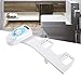 Produktbild GOTOTOP Weiß Smart-Bidet Dusch-WC Warmwasserbidet Bildet-Aufsatz WC Sitz, Wasserdruck einstellbar Kaltwasser mit Eins/Zwei/DREI Buttons (Eins Button)