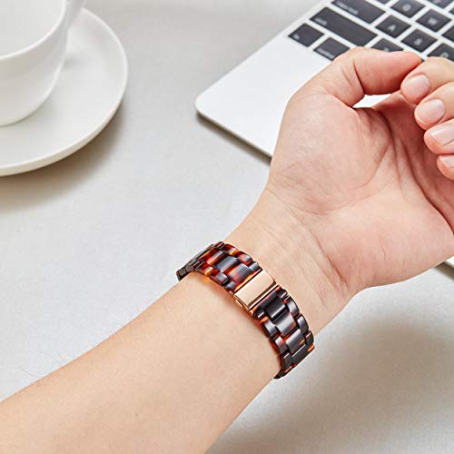 Resin Watch Bands Replacement Watch Straps For Men Women 14 Colors Quick Release Lightweight Wrist Bands In 3 Sizes 18/20/22Mm Fashion Skin-Friendly Watch Bracelets Smartwatch Band (Amber, 18Mm) #TOP1