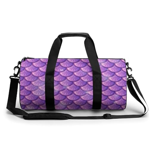 Sac de sport gym violet et duffel bag étanche de week-end