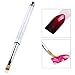 BORN PRETTY 1Pc Nail Art Gradient Painting Drawing Brush White Rhinestone Handle Pen Design Builder