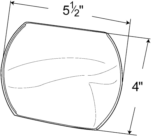 Grote 12164-5 4" x 5 1/2" Stick-On Convex Aluminum Wall Mount Mirror back (Rectangular)