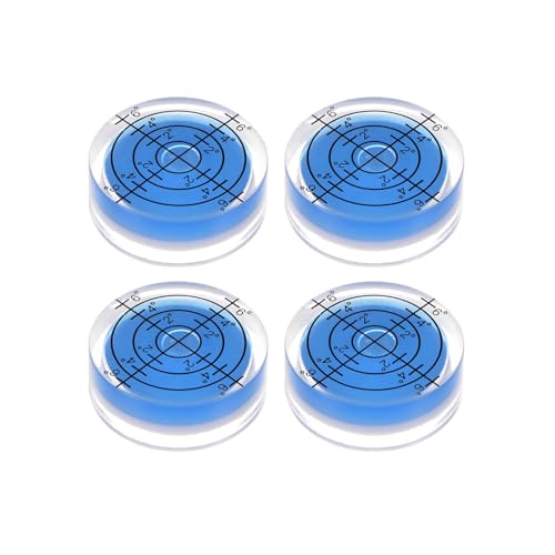 Shirene Lot de 4 niveaux à bulle pour camping-car, petites libellules magnétiques avec libellules rondes et carrées, nivellement de précision pour plateau...