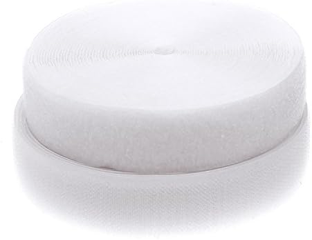TUKA 25M x 20cm Hook and Loop Tape Self Adhesive, 82 Feet (25meter Hook and 25m Loop) length, width 20 mm, backside self Adhesiv Hook & Loop Tape, TKB5008 White