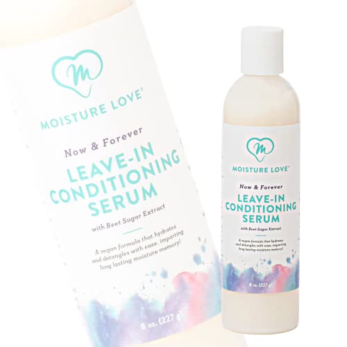 Now & Forever Leave-in conditioning serum for curly hair. Hydrates, Softens your Curls. Moisturizes, Detangles your Hair, & Anti Frizz. Vegan with All Natural Formula For all Types of Hair. 8oz