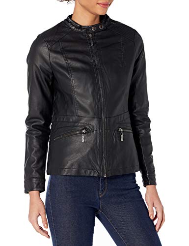 JOUJOU Women's Petite Plus Size Jacket, Black, XS