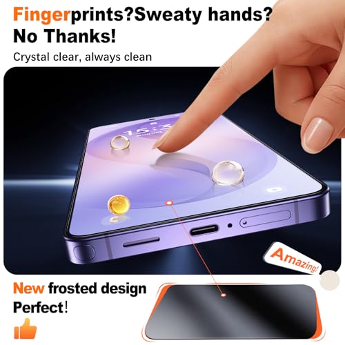 Image of UniqueMe for S26 Ultra Matte Screen Protector - 2 PACK Tempered Glass for Samsung Galaxy S26 Ultra,[Anti-Glare & Anti-Fingerprint] Fingerprint Unlocking,Easy Installation,Bubble-Free,9H Hardness