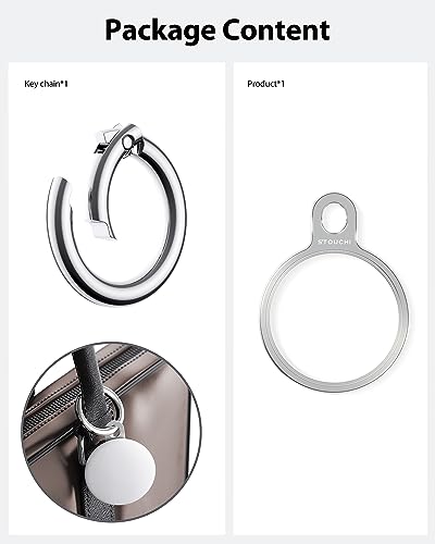 Image of Stouchi AirTag Holder Key Ring, Aluminium Invisible Slim Keychain