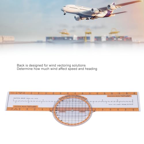 Computadora de vuelo plástica con regleta giratoria naranja miniatura 3