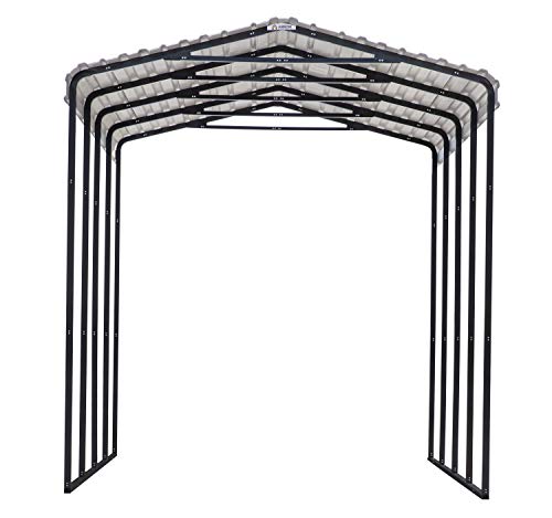 Arrow 14' X 20' X 14' 29-Gauge Metal Rv Carport And Multi-Use Shelter For Large Vehicles- Eggshell #TOP1