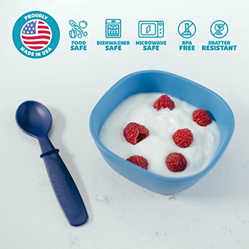 Mightymoe Kid’s Dinnerware Set - 28 Pieces, 4 Place Settings - Pastel Color Set - Tough Tableware For Toddlers - Made In The Usa - Dishwasher And Microwave Safe - Bpa Free And Shatter Resistant #TOP5