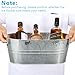 4Pcs 3 Gallon Galvanized Bucket Ice Bucket Large Metal Drink Buckets for Parties Beer Beverage Tub with Scoops for Champagne Cocktails Wine Cooling for Mimosa Bar Supplies