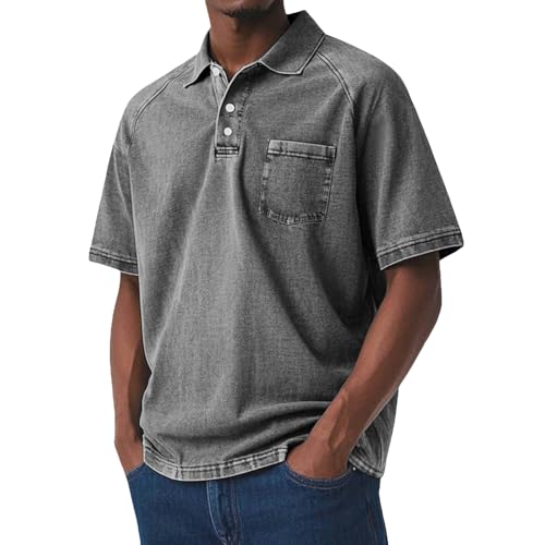T-shirt d'été en coton anti-transpiration polo léger col rabattu uni