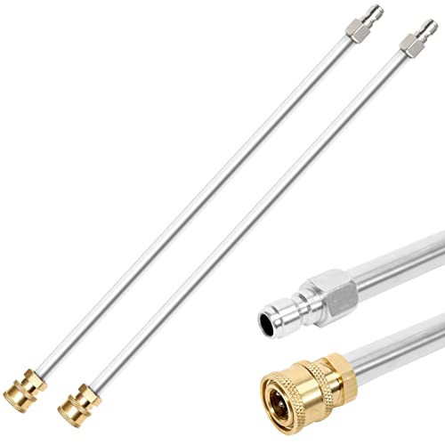 YUNVI 80 Inch Pressure Washer Wand Extension Stainless Steel Power Washer Lance Extension Spray Wand with 1/4 Inch Quickly Connect-4500PSI (2 Wands- 40" Each Wand)