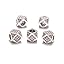 5 Pcs Clear on Silver Cube Bead (7x7mm)