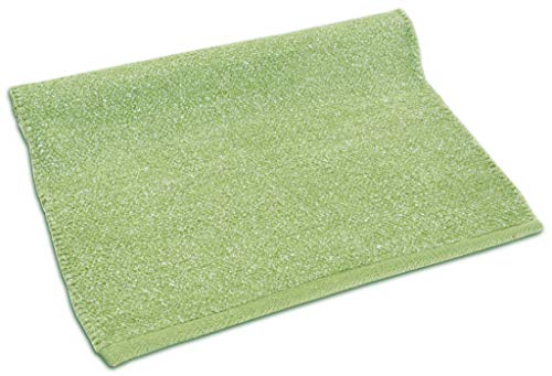 Papua Tapis en coton lavable pour salle de bain, cuisine, antidérapant, lavable en machine (vert, 50 x 80 cm) Cover