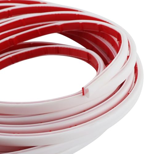 Junta de sellado para puerta JRSHIRLEYLTD, autoadhesiva, goma inferior para marco de puerta, ventana, blanco (8 m)