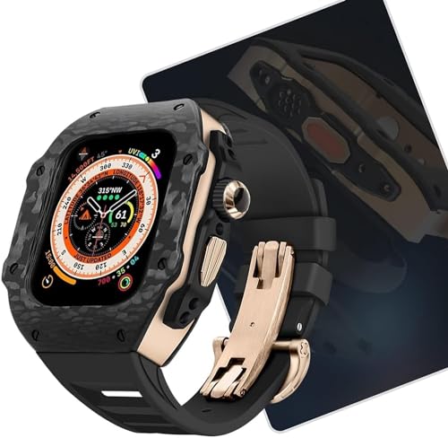Coque Apple Watch Ultra 49mm en fibre de carbone boîtier luxe