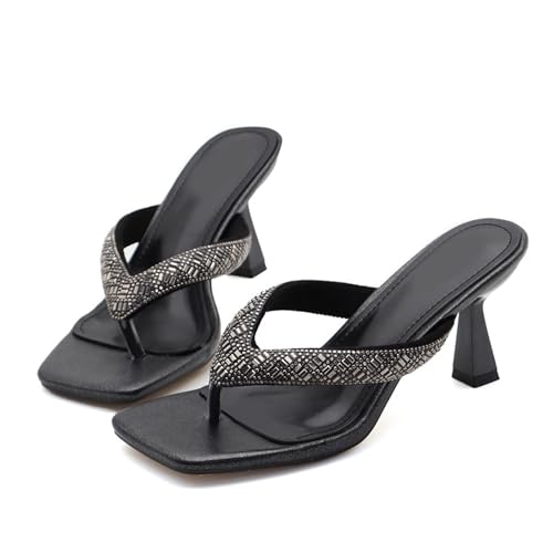 Sandales à talons hauts pour femme, tongs d'été roses et nu-pieds élégants taille 38