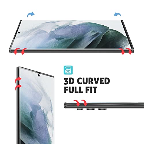 Image of 4youquality Tempered Glass - Screen Protector For Samsung Galaxy S22 Ultra 5G, Bubble Free, Self Healing Unbreakable Membrane Edge To Edge Full Coverage - Clear