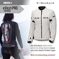 Held Tropic 4 Top Sommer Motorrad Jacke Damen - Sportliche und Luftige Mesh Sommerjacke - Leichte Motorradjacke mit Protektoren D3o Ghost Level 1 - CE Schutzklasse A, Grau, Größe S – Ansicht 5