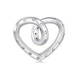 El encanto del corazón de Twist de plata de ley 925 se adapta al collar de pulsera Pandora, BSC928