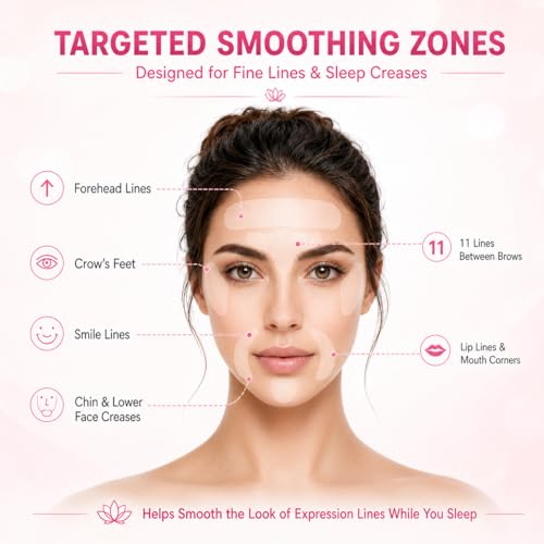 Phlountsy Smile Line & Anti Wrinkle Patches - Face Tape & Face Lift Tape for Forehead & Smile Lines, Overnight Anti Wrinkle Lifting Strips, Japanese Face Wrinkle Patches (208 Count - Facial Wrinkle) — view 3