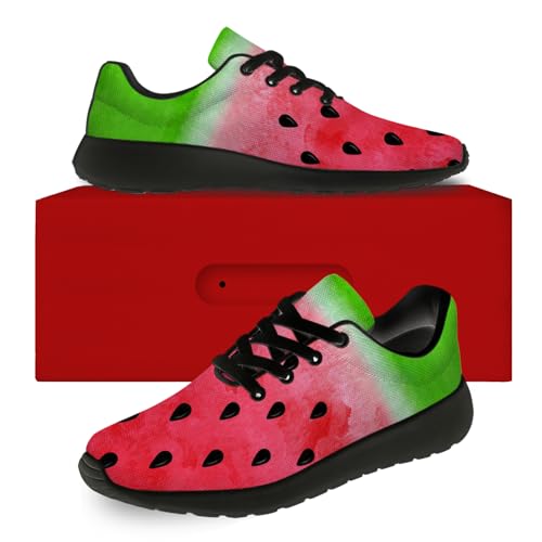 Watermelon Print Running Shoes Mens Womens Tennis Shoes Lightweight Comfortable Walking Sneakers Gifts for Fruit Lovers2