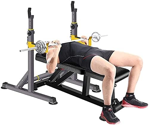 Supporto per Rack con bilanciere Regolabile Multifunzione per allenamenti di Squat, Panca Piana e Palestra a casa