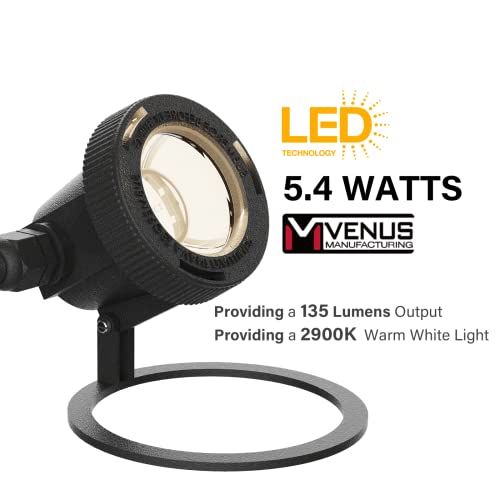 Venus Manufacturing 2 Pack Low Voltage Led Pond Light 135 Lumen 12V Underwater Submersible 2900K Warm White Lights Black Waterfall Pool Fountain Light For Home Pool Garden Landscape Lighting #TOP1