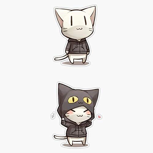 Leyland Designs Anime Cat (Neko) Sticker Outdoor Rated Vinyl Sticker Decal for Windows, Bumpers, Laptops or Crafts 5"