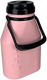 2-Liter-Kunststoff-Milchkanne mit dichtem Schraubverschluss - Auslaufsichere und hochwertige Milchvorratsflasche für alle flüssigen Lebensmittel spülmaschinenfest, rosa