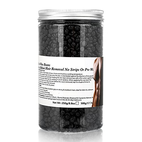 Depilatory Hard Wax Bean, Pure Mild Durable Wax Bean Hair Remover Wax Bean Convenient with Jar for H