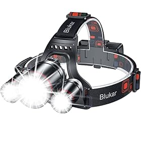 Blukar Linterna Frontal Led Recargable