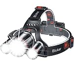 Blukar LED Headlamp Rechargeable,Ultra Bright Headlight with 3 Lights