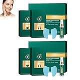 Jinshane Collagen Mask Korea - Freeze-Dried Forehead Mask Patch, Jinshane Collagen Lifting Mask, Cheek & Forehead Filling Serum Combo, Korean Soluble Freeze-Dried Collagen Film (2set)