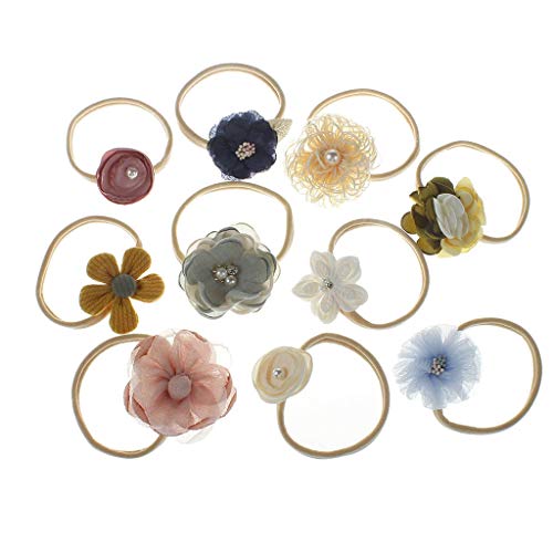 KIT 10 arquinhos para Meninas ne nylon, turbante, faixas de cabelo para recém-nascidos, acessórios d