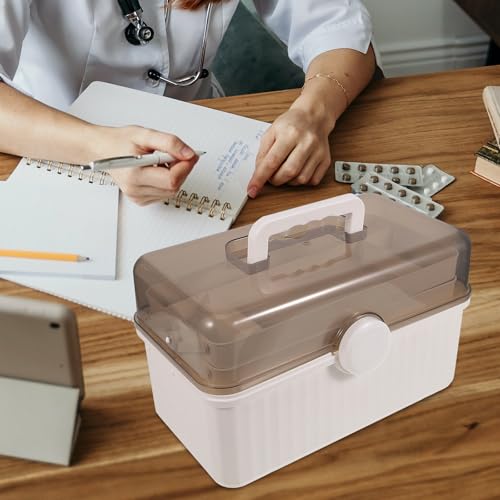 Boîte de rangement médicaments grande capacité pour cosmétiques en PP - 5