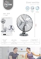 Farelek Utah Tischventilator, 30 cm chrom – Ansicht 4