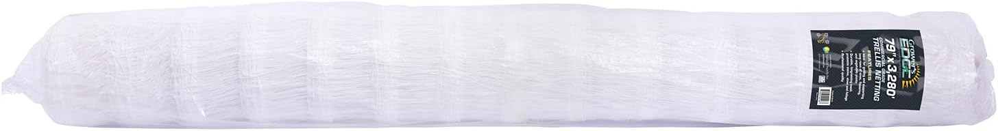 Grower's Edge Commercial Grade Trellis Netting - Guides and Supports Climbing Plants, Long-Lasting Mesh, 79" x 328'