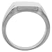 Sabrina Silver Surgical Stainless Steel Octagon Signet Ring Solid Back Flawless Finish 9/16 inch Sizes 8 to 13