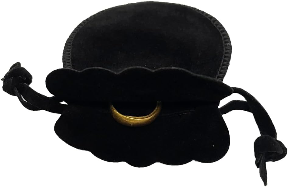 10pcs Mini Small Velvet Drawstring Pouches Gift Bags for Jewelry,Ring,Earrings,Earphone,Wedding Favors, Party Favors,2.7" X 3.5"（black） image 4