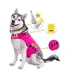 CozyVest 3-in-1-Weste mit Angstzustände, Musik und Aromatherapie, Hundemantel, entspannender Klang und ätherischem Öl, zum Stressabbau, Feuerwerk, Donner-Trennung, Jacke, Pink, XS [3.6–6.4 kg]