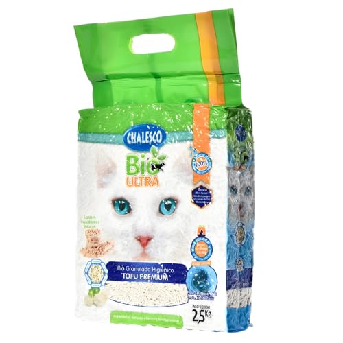 Areia Higiênica Granulado Bio Ultra Premium Chalesco para Gatos 2,5 kg – Alta Absorção, Controle de Odores e 100% Biodegradável