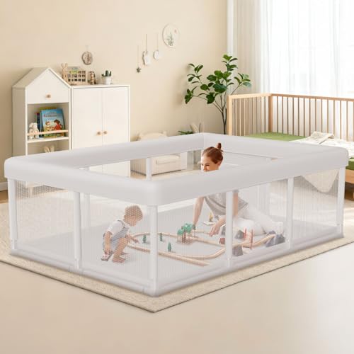 Baby Playpen 74x50 Indoor & Outdoor with Zipper Gates