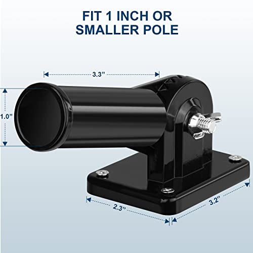 Letsmeet Flag Pole Bracket Strong And Rust Free Multi-Position Adjustable For House Outdoor Flagpole Wall Or Pillar（2 Pack） White #TOP4