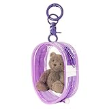 Borsa portachiavi trasparente – Borsa multiuso per bambole | 10 x 6 cm grande borsa portaoggetti per bambole, impermeabile, pratica esposizione di protezione, organizer per statuette per rossetti