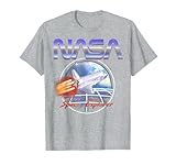 NASA Space Explorer 80's Neon Chrome Retro Vintage Camiseta