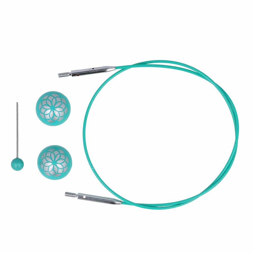 KnitPro Mindful Fixed Int. Cable for 60cm Needle - 3pcs, Blue