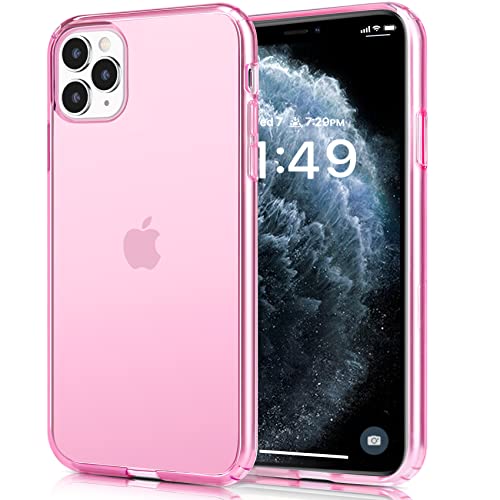 Jjgoo Compatible With Iphone 11 Pro Case Clear, Transparent Soft Shockproof Protective Slim Thin Bumper Cover Phone Case For Iphone 11 Pro- 5.8Inch, Pink #TOP12
