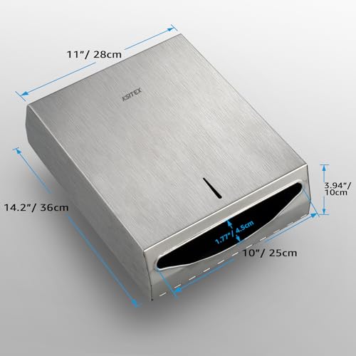 Paper Towel Holder Dispenser Wall Mount, Stainless Steel Paper Towel Dispenser, Toilet Paper Napkin Holder, C Fold Multifold Trifold Paper Towel Dispenser, Hand Towel Dispenser for Commercial Bathroom